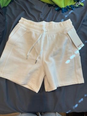 lululemon athletica Cream Drawcord Casual Athletic Shorts